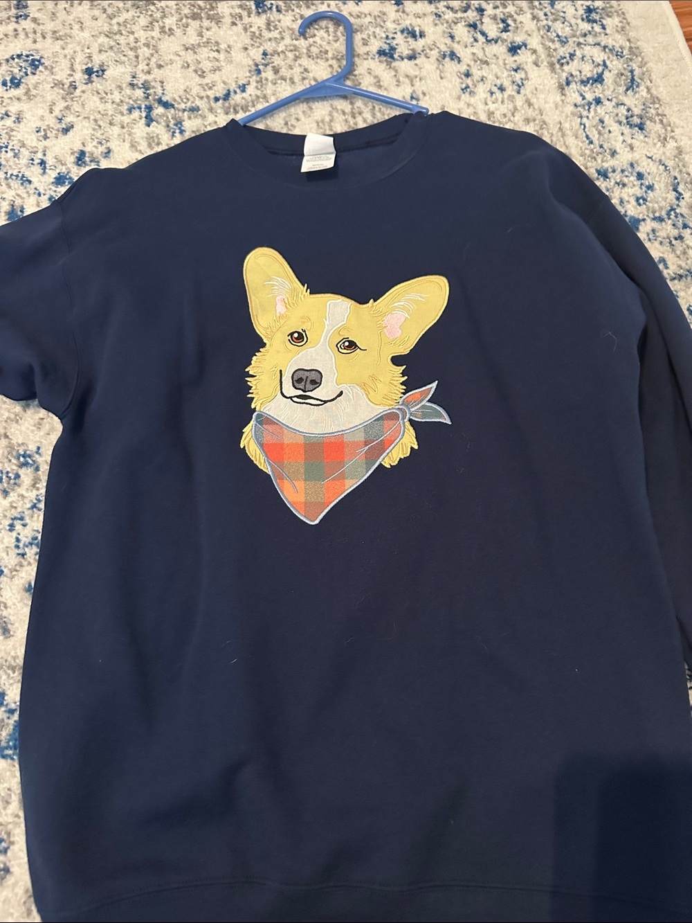 Corgi Embroidered Sweatshirt